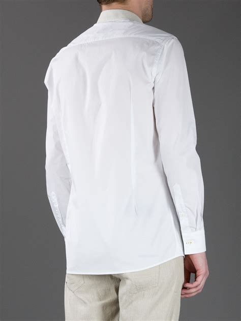 fendi mens white shirt|fendi long sleeve shirt.